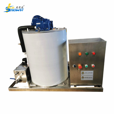 comprare Sistema di controllo automatico PLC 1T/giorno Macchina a tamburo per evaporatore di ghiaccio a fiocco di acqua di mare online manufacture