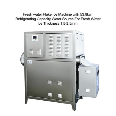 comprare Freshwater Flake Ice Machine with 53.8kw Refrigerating Capacity 10000kg/24h Production and 1.5-2.5mm Ice Thickness online manufacture