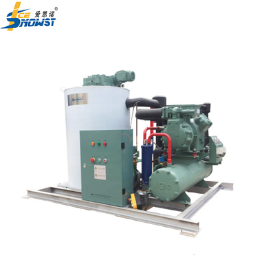 Automatic Refrigerant Water Cooled Ice Machine Flake Ice Maker Machine 5 tonnellate
